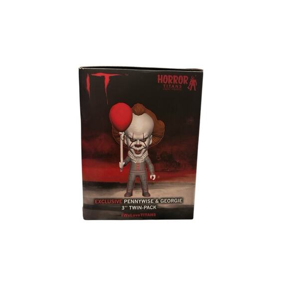 Exclusive Pennywise & Georgie 3” Vinyl Figures Twin Pack Horror Titans IT - Picture 2 of 6